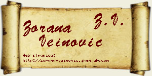 Zorana Veinović vizit kartica